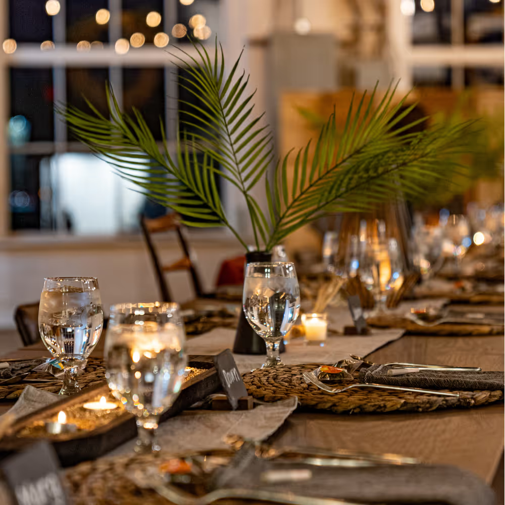 Elegant infused dinner table setup by Pure Shenandoah, prepared for a cannabis-infused dining event.