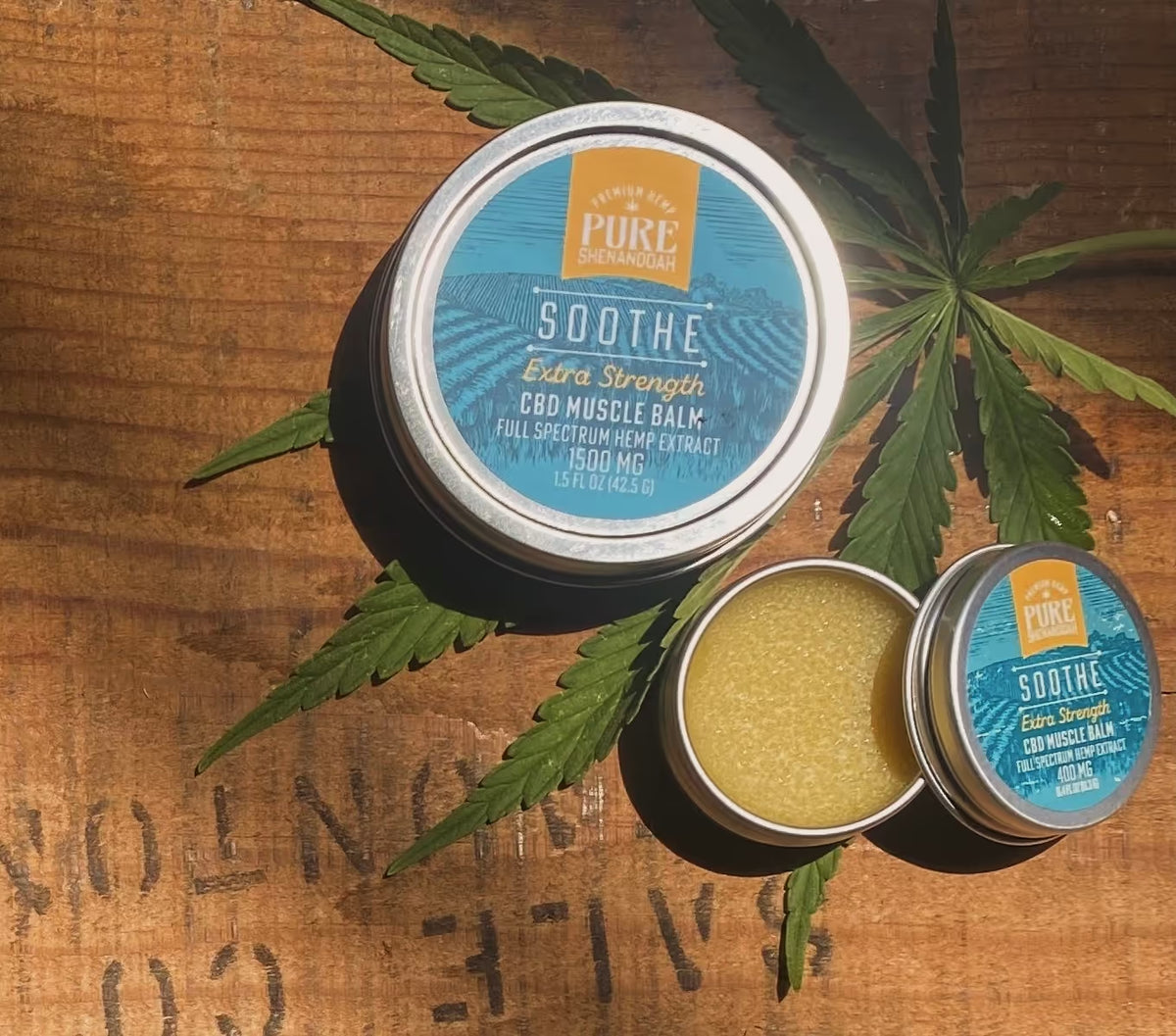 Pure Shenandoah FAQ band image for cbd-muscle-balm-soothe. Vendored from live pureshenandoah.com (cdn.prod.website-files.com (Webflow CMS -- live pureshenandoah.com)) on 2026-08-10; source https://cdn.prod.website-files.com/665f8cad01201cae4286a9ee/68924b0993d94f3d5cd9a17c_AestheticSoothe.avif. Parity asset, not a final master.